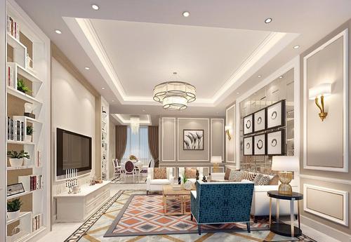 客廳鋁扣板吊頂家裝效果圖-客廳鋁扣板吊頂效果圖