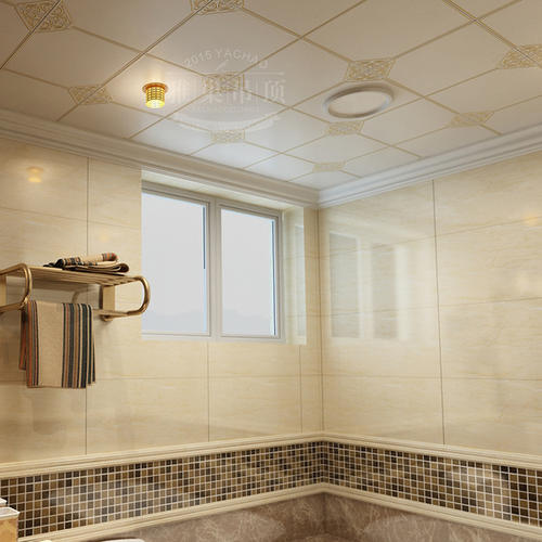 造型簡約集成吊頂-現代簡約風鋁扣板吊頂效果圖