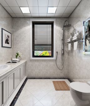 衛生間吊頂鋁扣板圖片-鋁扣板集成吊頂效果圖