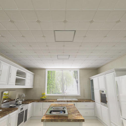 客餐廳集成吊頂效果圖-新式鋁蜂窩大板吊頂效果圖