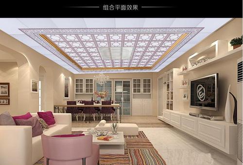 客廳集成吊頂面板多大-客廳鋁扣板吊頂效果圖