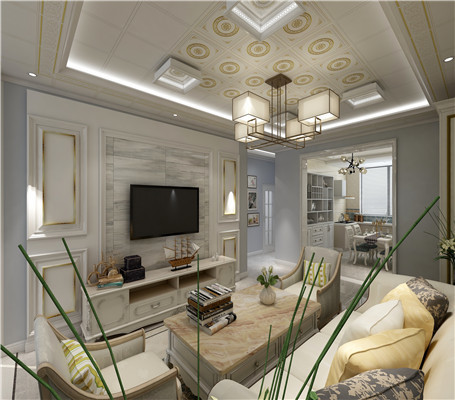 客廳簡歐鋁扣板吊頂 客廳簡歐鋁扣板吊頂