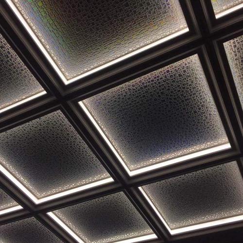 中式客廳鋁扣板吊頂-帶鋁扣板一級吊頂效果圖來參賽